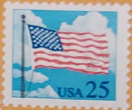 US Flag And Clouds  stamp collectible - Main Image 2