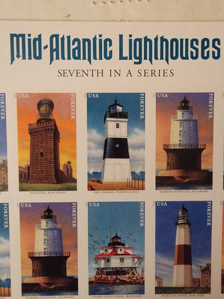 Mid-Atlantic Lighthouses  stamp collectible [Barcode 481000] - Main Image 2