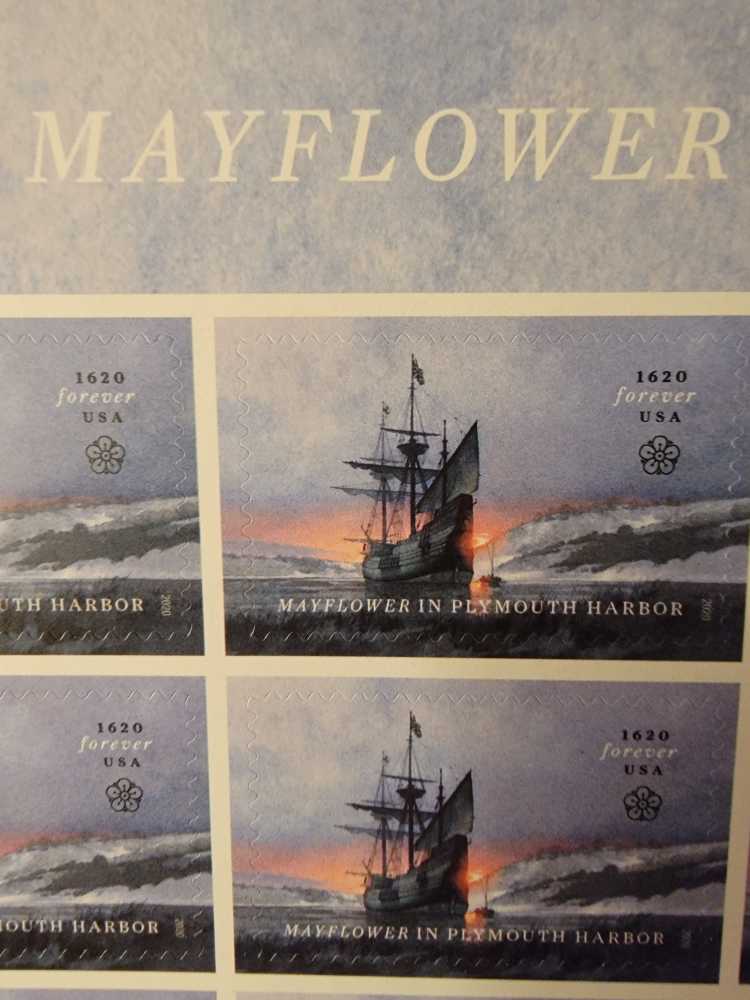 Mayflower In Plymouth Harbor   stamp collectible [Barcode 476700] - Main Image 2