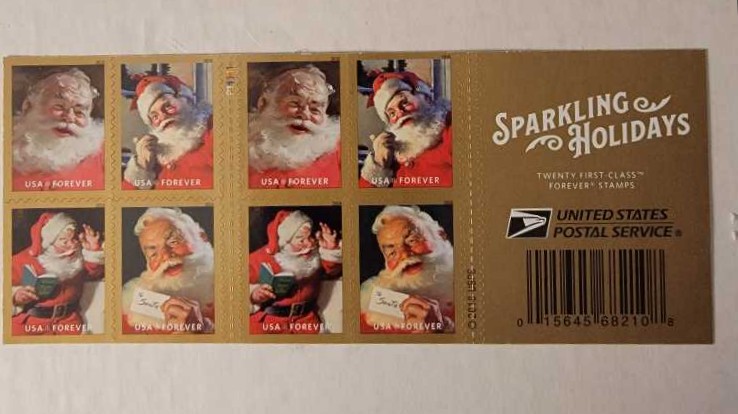 Sparkling Holidays (Santa)  stamp collectible [Barcode 015645682108] - Main Image 2