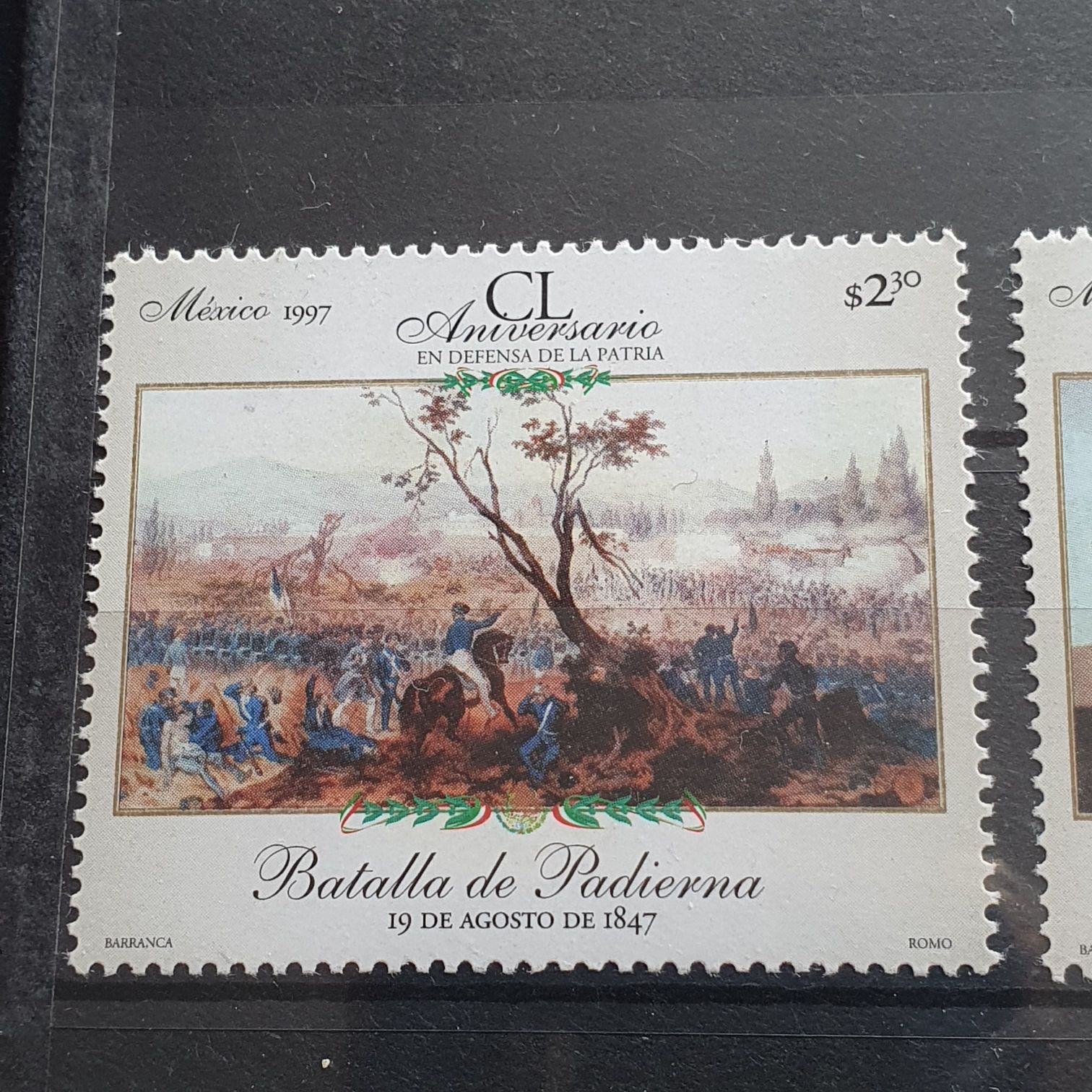 CL Aniversario En Defensa De La Patria ( Batalla De Padierna )  stamp collectible - Main Image 2