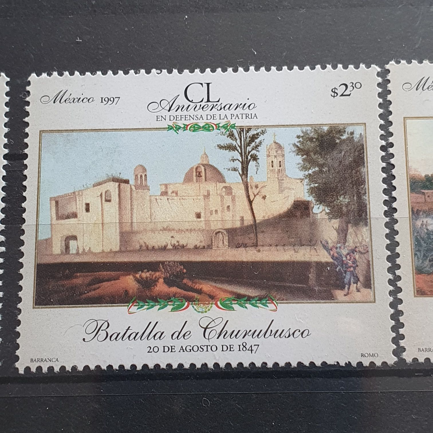 CL Aniversario En Defensa De La Patria ( Batalla De Churubusco )  stamp collectible - Main Image 2