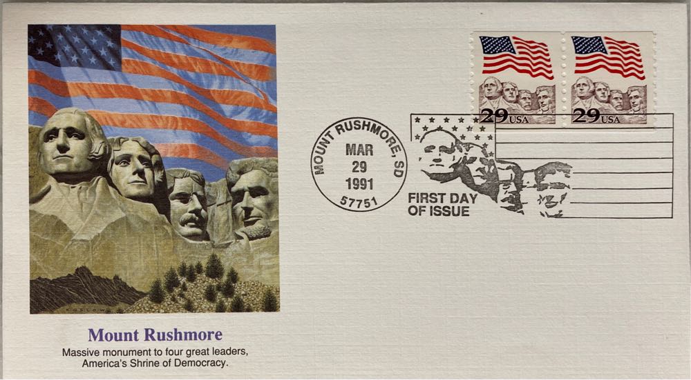 Flag Over Mount Rushmore  stamp collectible - Main Image 2