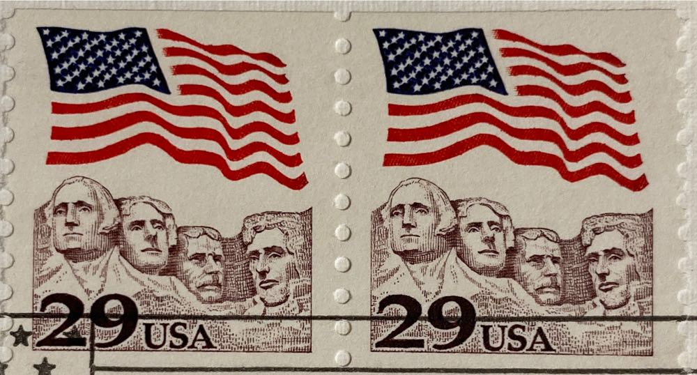 Flag Over Mount Rushmore  stamp collectible - Main Image 4