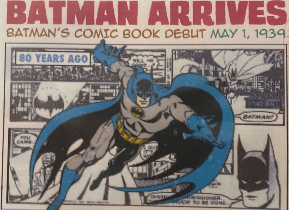 Batman Arrives May 1st 1939  stamp collectible - Main Image 2