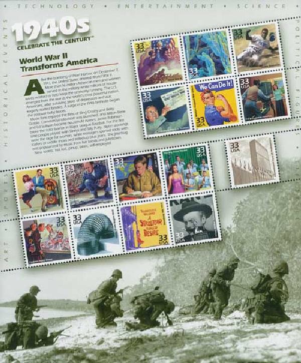 Celebrate the Century: 1940s  stamp collectible - Main Image 2