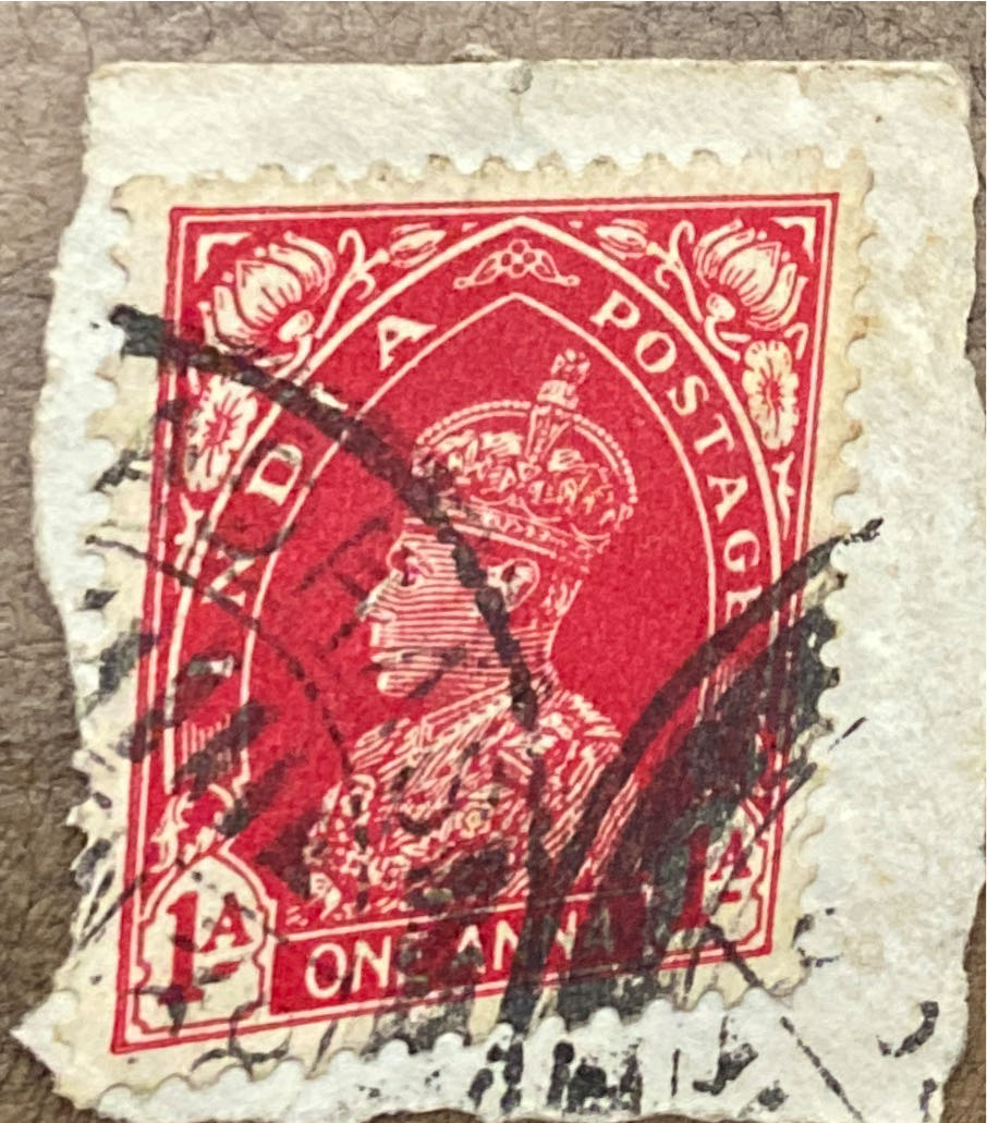 Half Anna King George India Postage  stamp collectible - Main Image 2