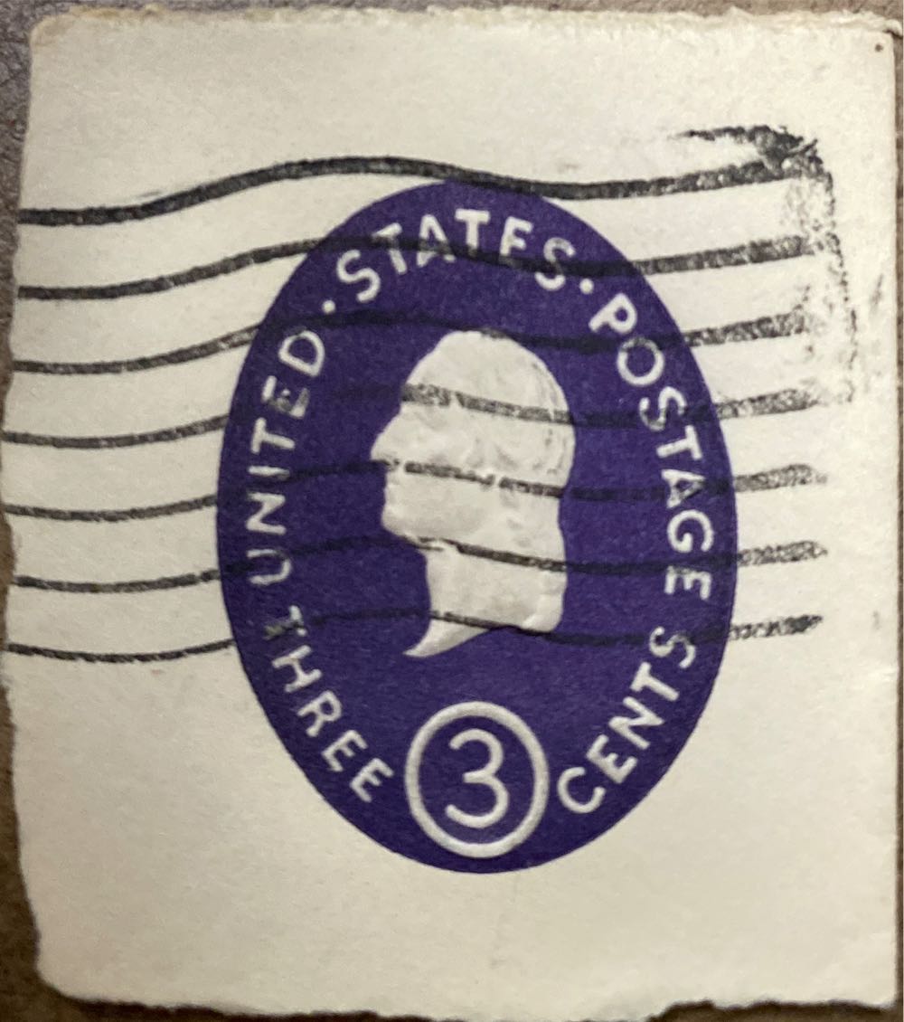 Us Postage 3 Cents Oval  stamp collectible - Main Image 2