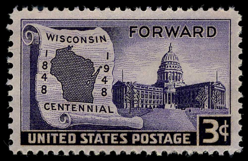 Wisconsin Centennial  stamp collectible - Main Image 2