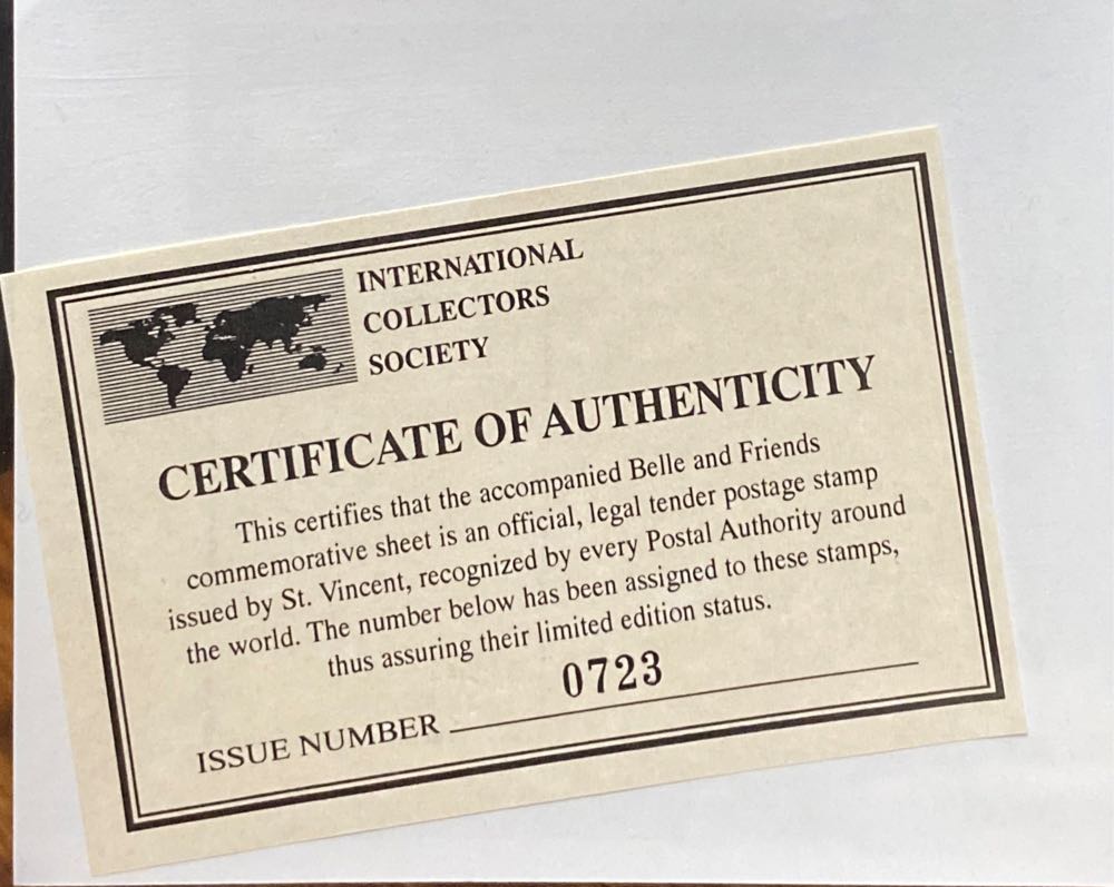 St. Vincent Beauty and the Beast stamp  stamp collectible - Main Image 2