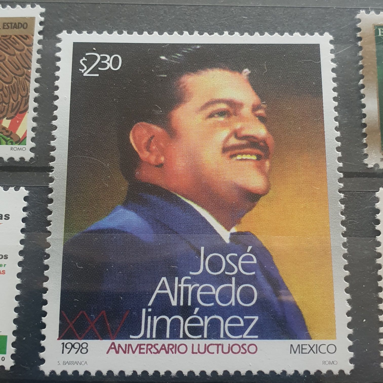 25 Aniversario Luctuoso Jose Alfredo Jimenez  stamp collectible - Main Image 2