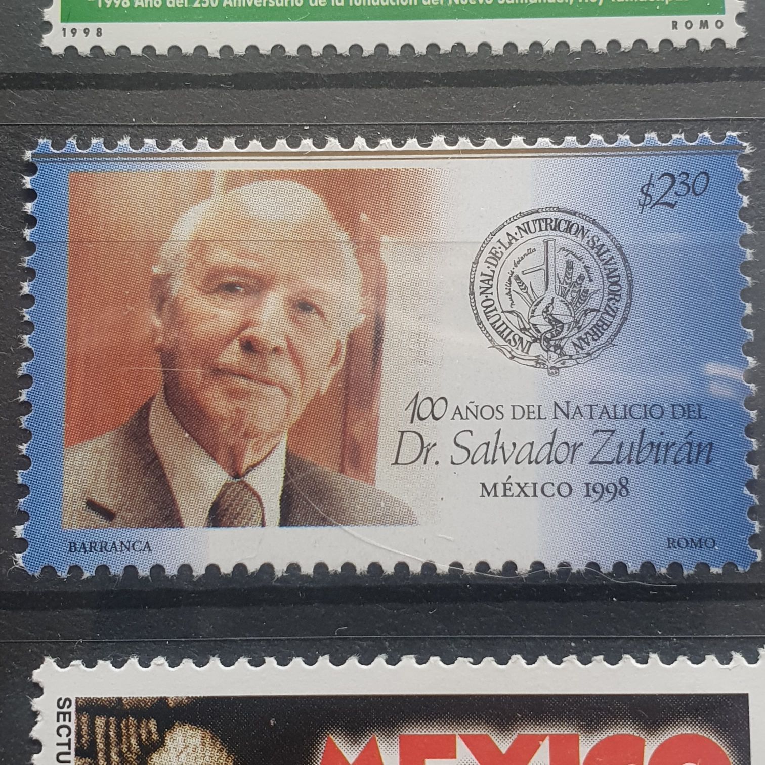 100 Años Del Natalicio Del Dr. Salvador Zubiran  stamp collectible - Main Image 2
