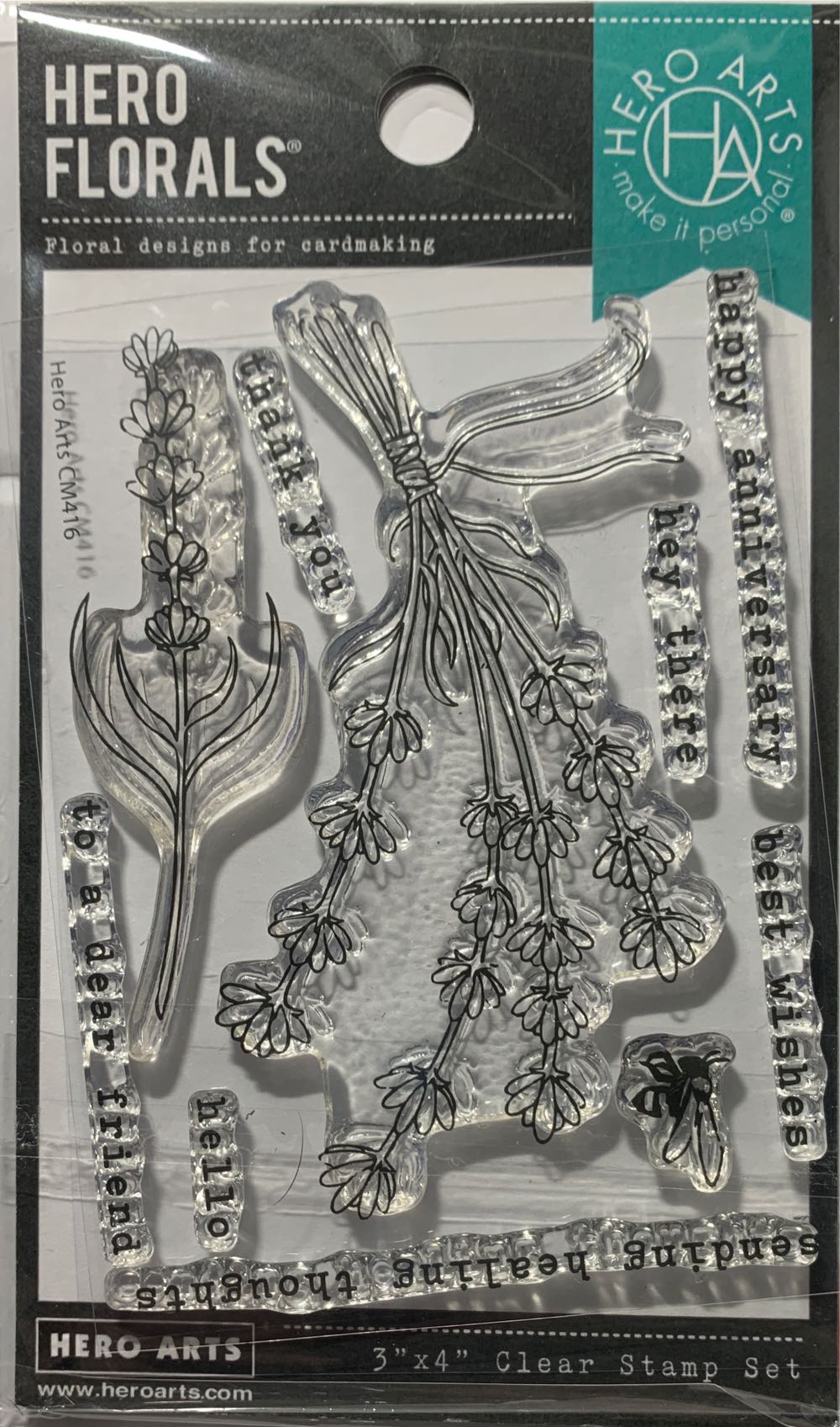 Hero Arts Clear Stmp Hero Florals Lavender Bunch  stamp collectible [Barcode 085700924894] - Main Image 2