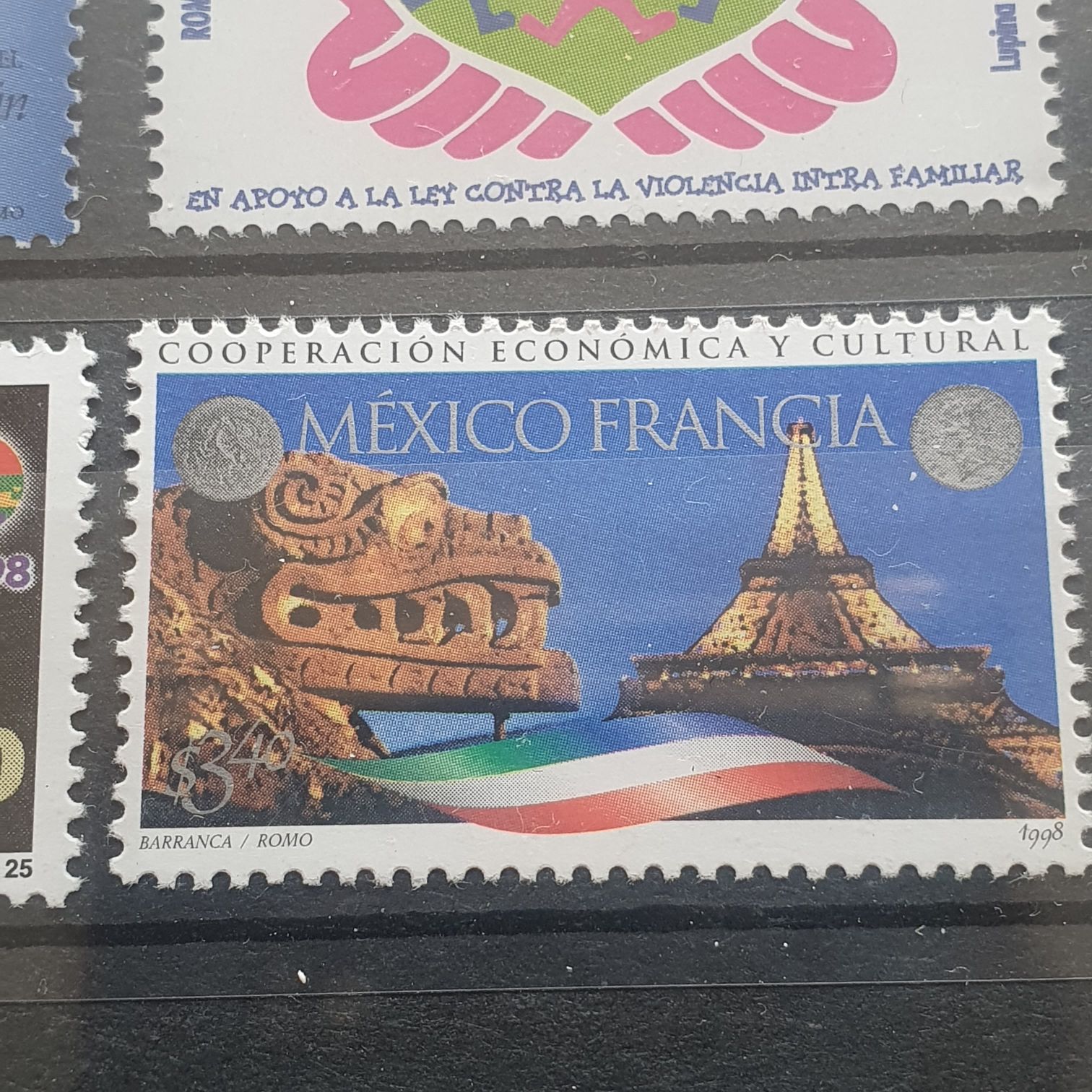 Cooperación Económica Y Cultural México Francia  stamp collectible - Main Image 2