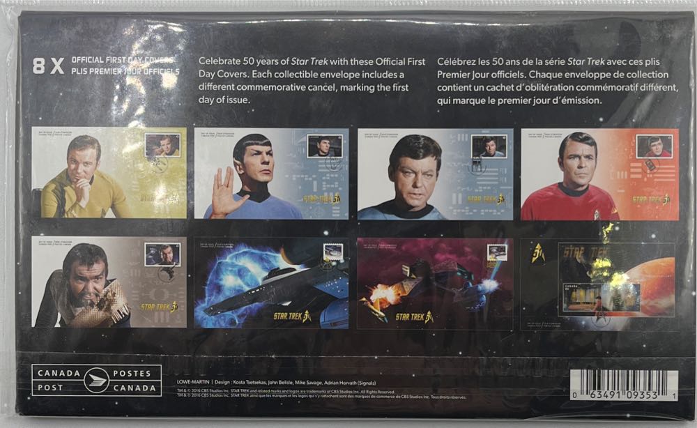 Star Trek Stamps 50th Anniversary  stamp collectible [Barcode 063491093531] - Main Image 2