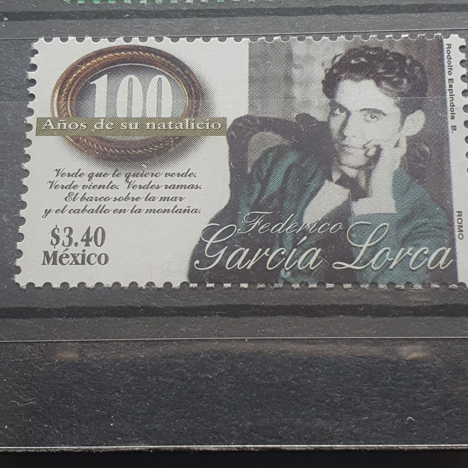 100 Años De Su Natalicio Federico Garcia Lorca  stamp collectible - Main Image 2