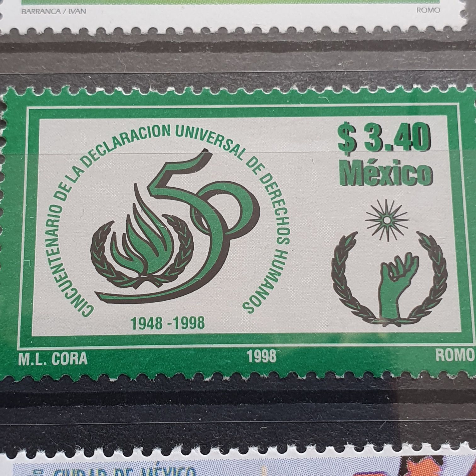 Cincuentenario De La Declaración Universal De Derechos Humanos  stamp collectible - Main Image 2