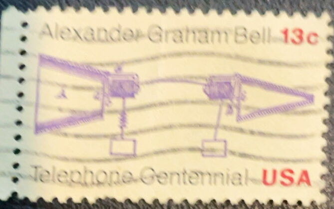 Alexander Graham Bell Telephone Centenial  stamp collectible - Main Image 3