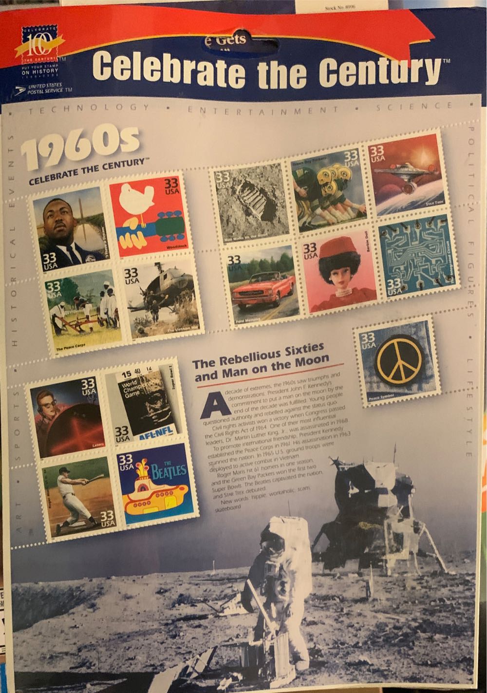 Celebrate The Century 1960s  stamp collectible [Barcode 415645155464] - Main Image 2