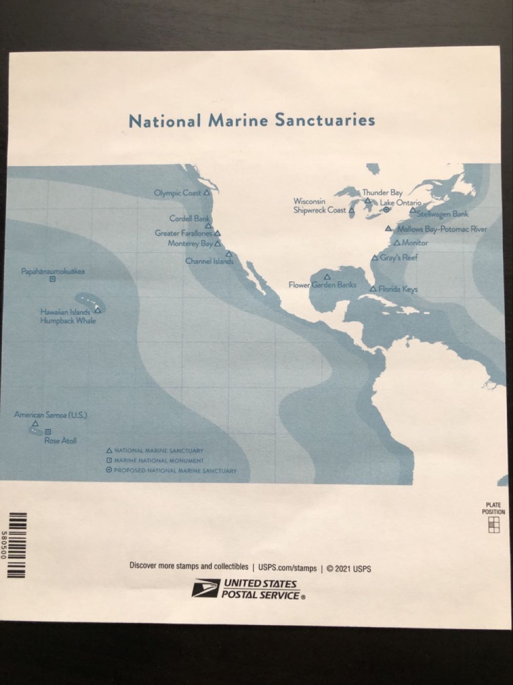 National Marine Sanctuaries  stamp collectible [Barcode 580500] - Main Image 4