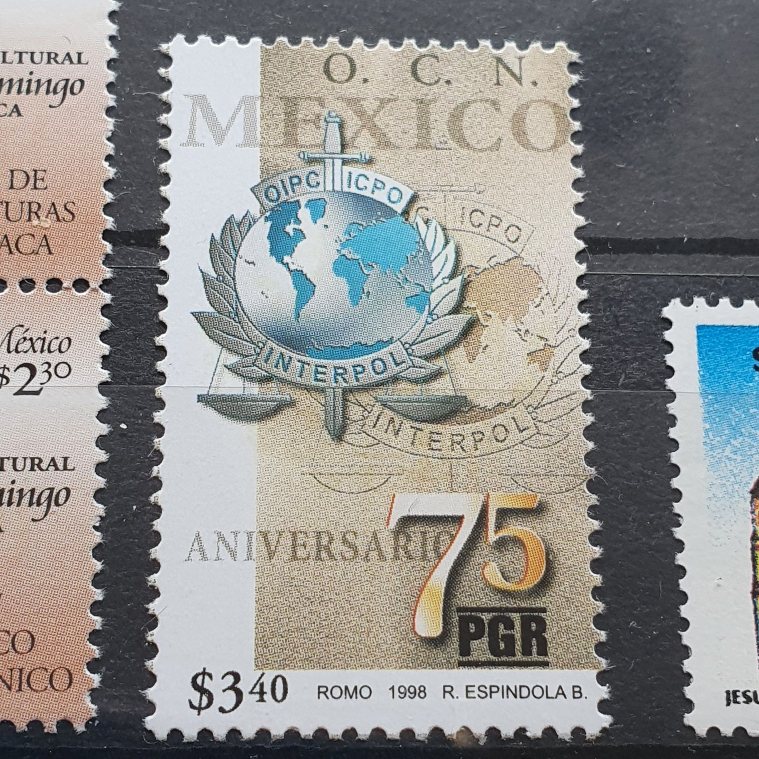 Interpol 75 Aniversario  stamp collectible - Main Image 2