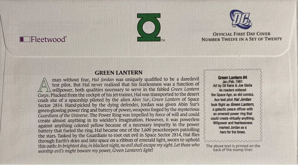 Green Lantern  stamp collectible - Main Image 3