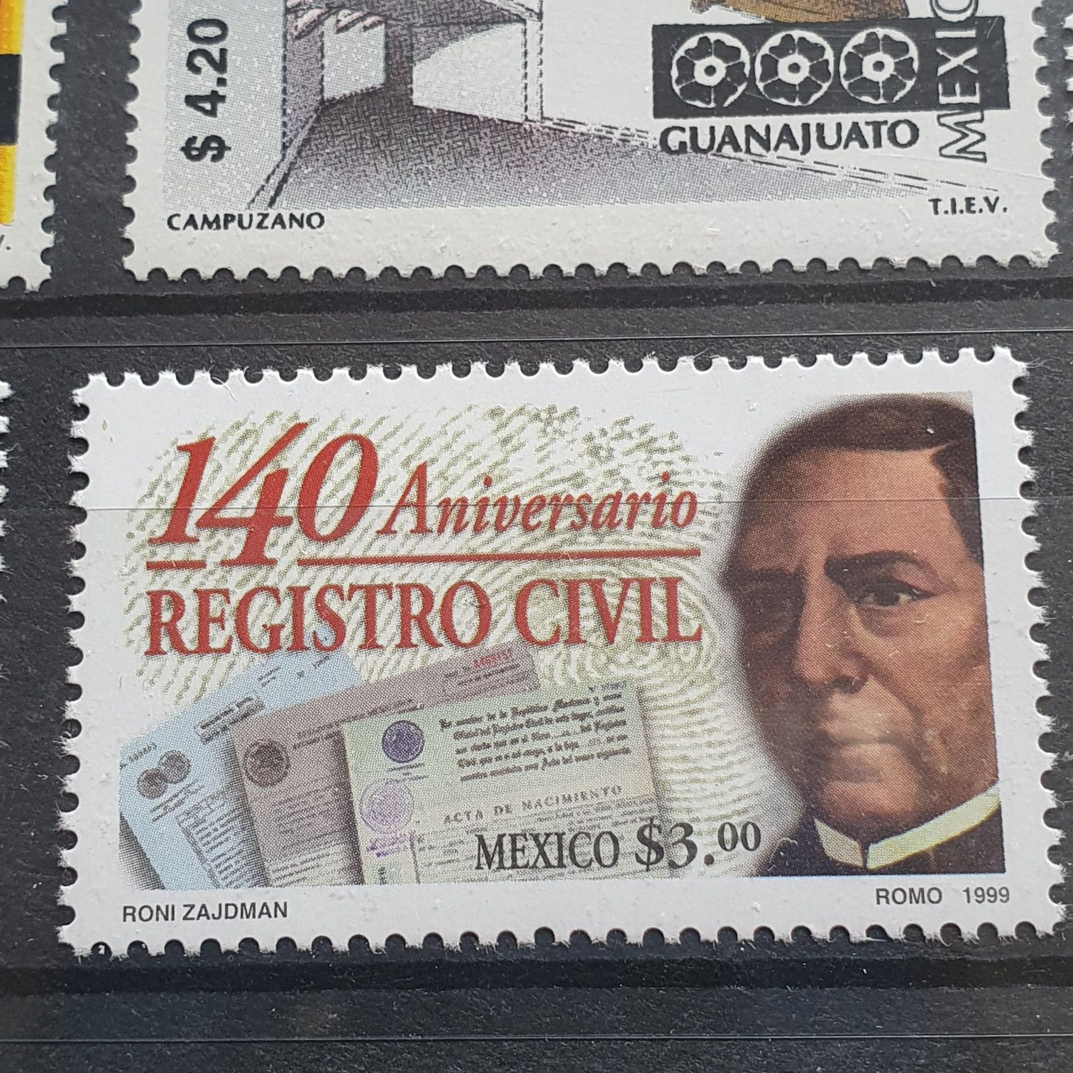 140 Aniversario Registro Civil  stamp collectible - Main Image 2