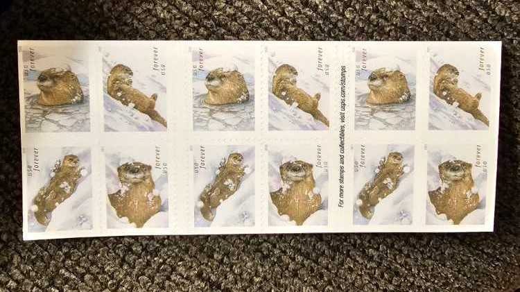 Otters In Snow  stamp collectible [Barcode 015645683501] - Main Image 2