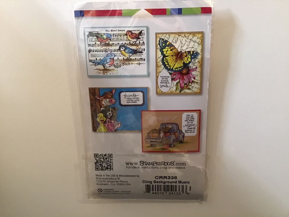 Music, Background Cling  stamp collectible [Barcode 744019241336] - Main Image 2