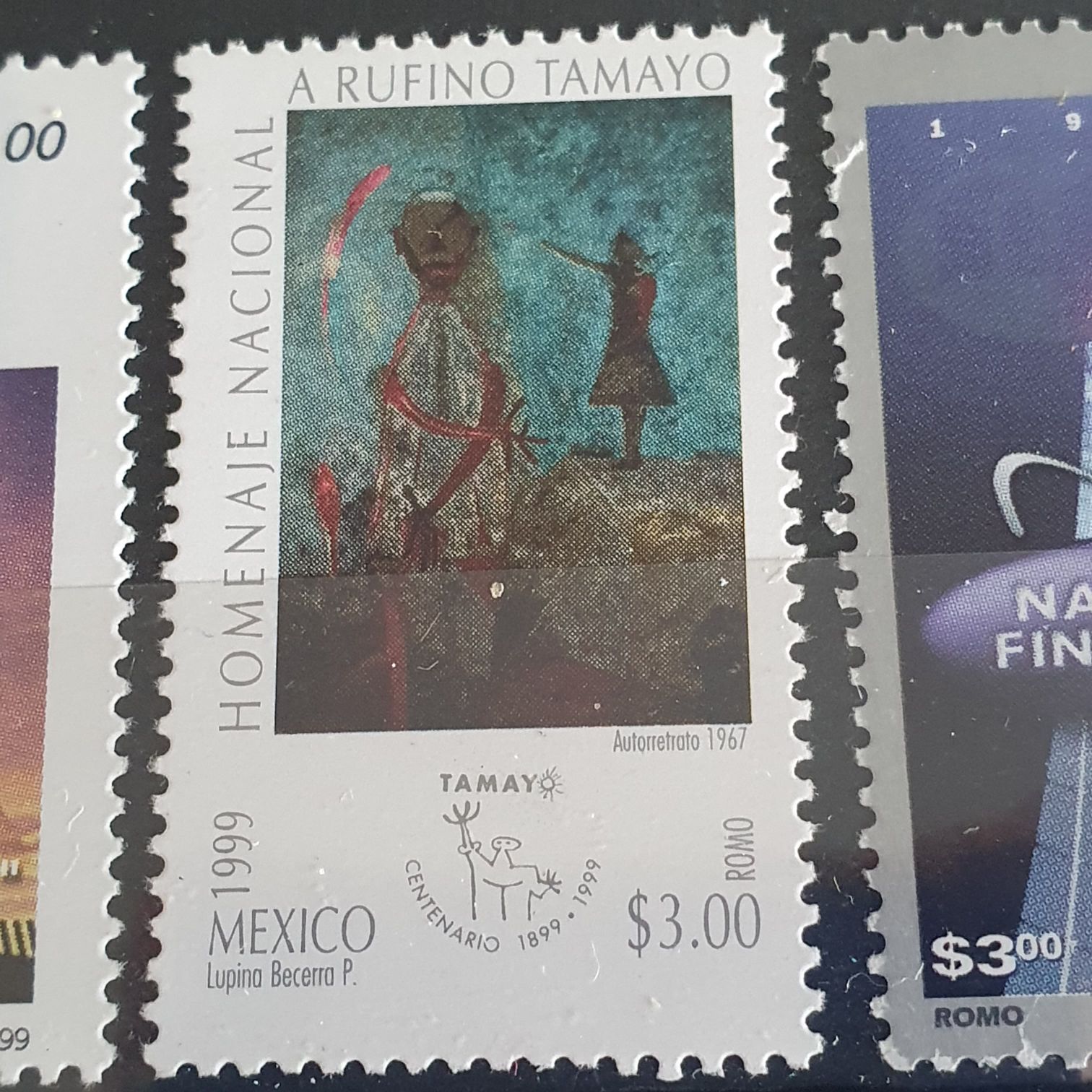 Homenaje Nacional A Rufino Tamayo  stamp collectible - Main Image 2
