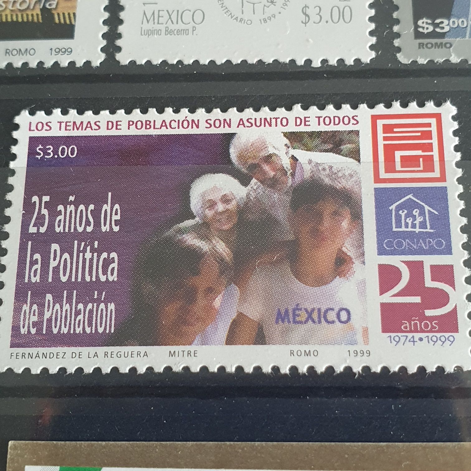 25 Años De La Política De Población  stamp collectible - Main Image 2