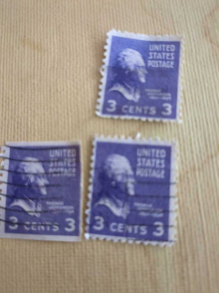 U S.A.: Thomas Jefferson 3 Cent Stamp  stamp collectible - Main Image 2