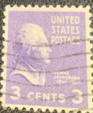 U S.A.: Thomas Jefferson 3 Cent Stamp  stamp collectible - Main Image 3