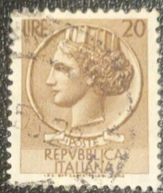 The Crowned Lady Of Siracusana  stamp collectible - Main Image 2