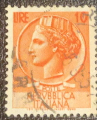 The Crowned Lady Of Siracusana  stamp collectible - Main Image 2