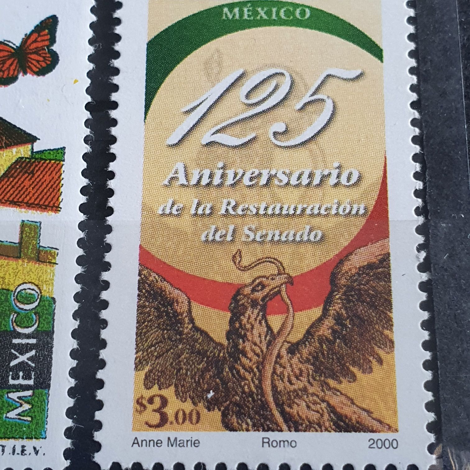 125 Aniversario De La Restauración Del Senado  stamp collectible - Main Image 2