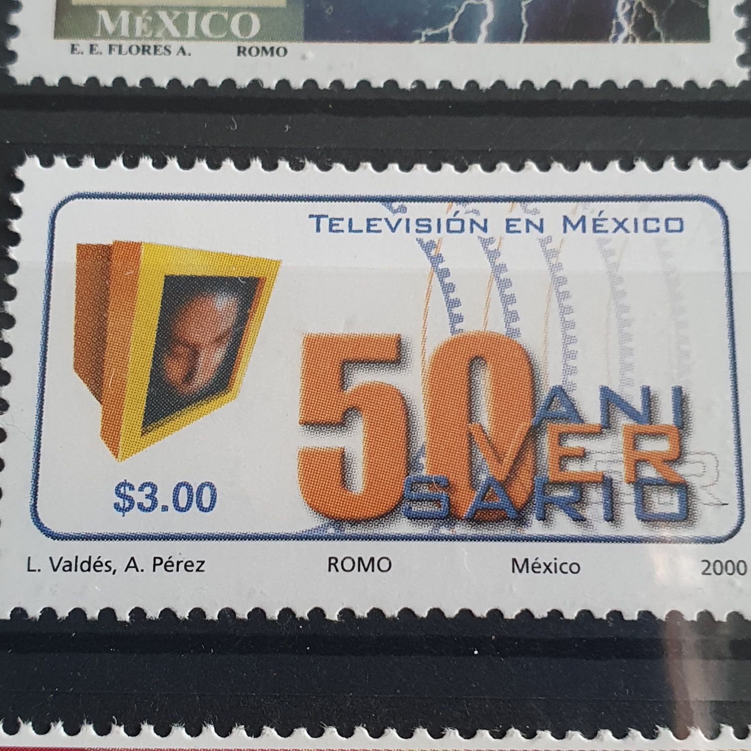 50 Aniversario Televisión En México  stamp collectible - Main Image 2
