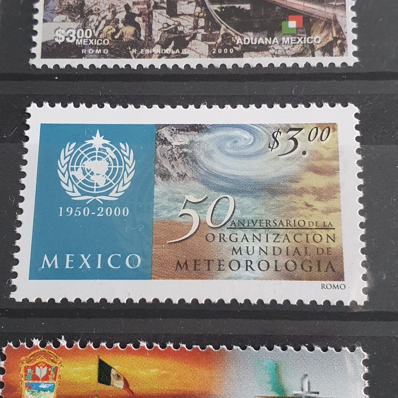 50 Aniversario De La Organización Mundial Metereologica  stamp collectible - Main Image 2