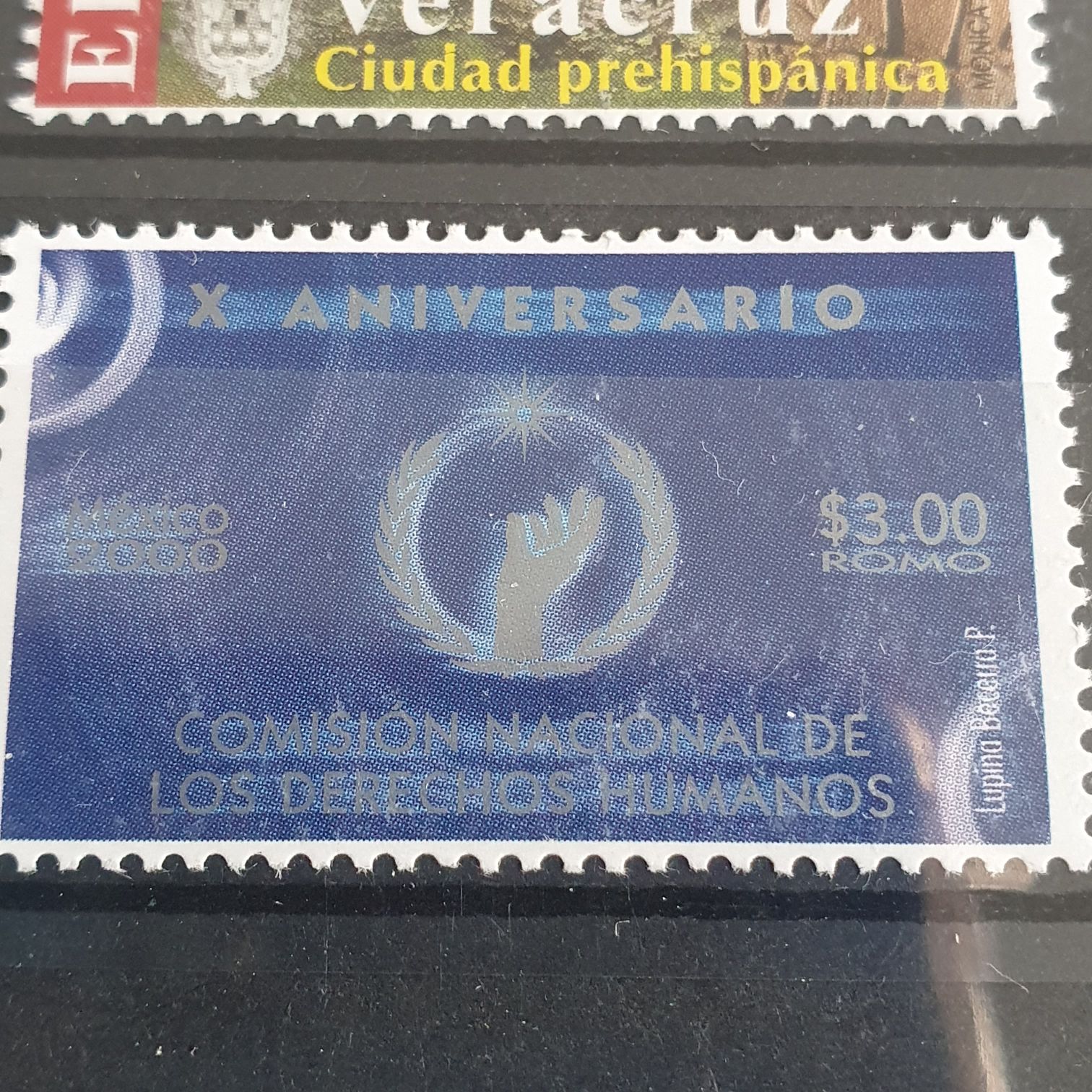 X Aniversario Comisión Nacional De Los Derechos Humanos  stamp collectible - Main Image 2