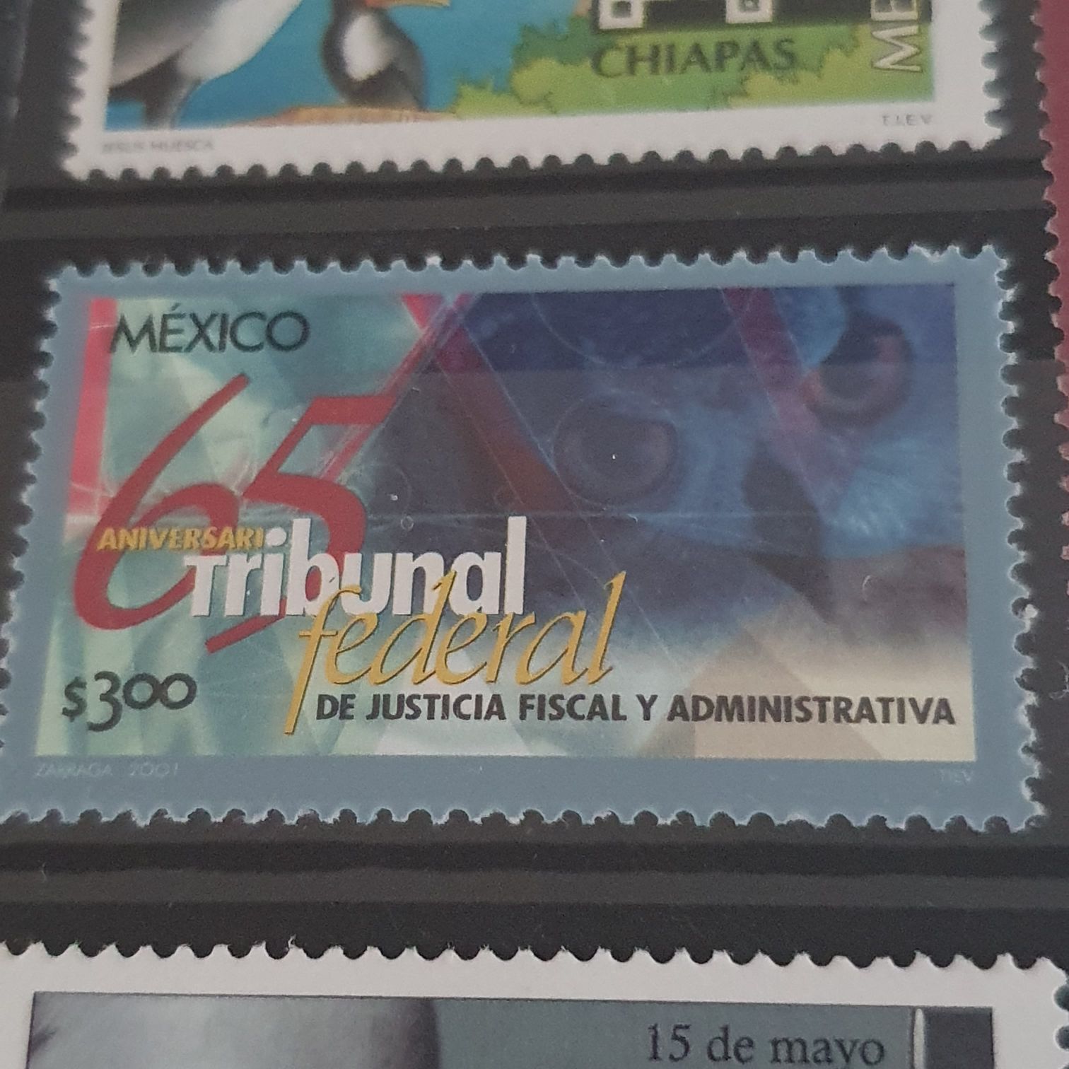 65 Aniversario Tribunal Federal De Justicia Fiscal Y Administrativa  stamp collectible - Main Image 2
