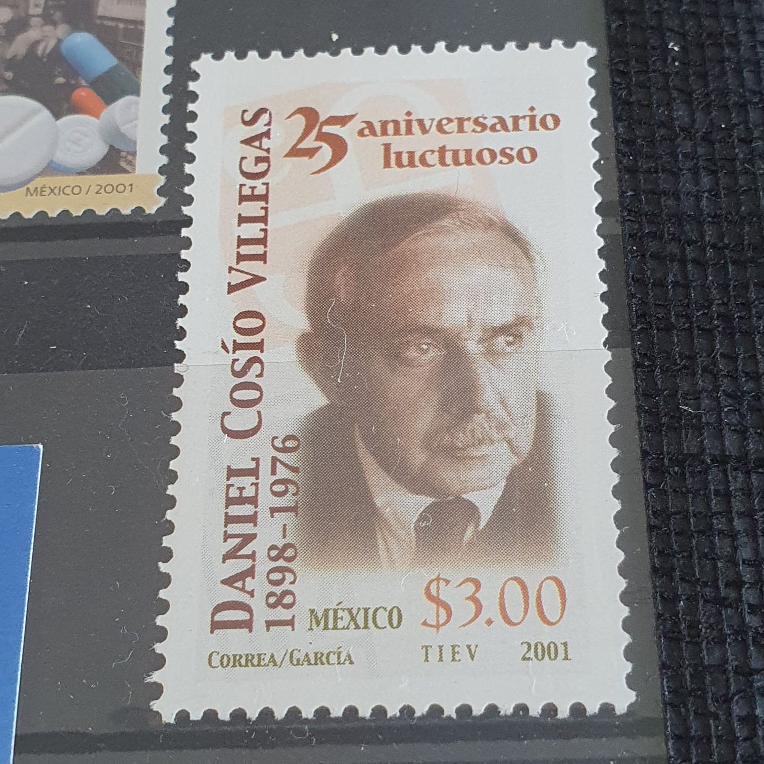 25 Aniversario Luctuoso Daniel Cosío Villegas  stamp collectible - Main Image 2