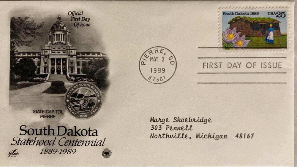 South Dakota Statehood Centennial  stamp collectible - Main Image 2