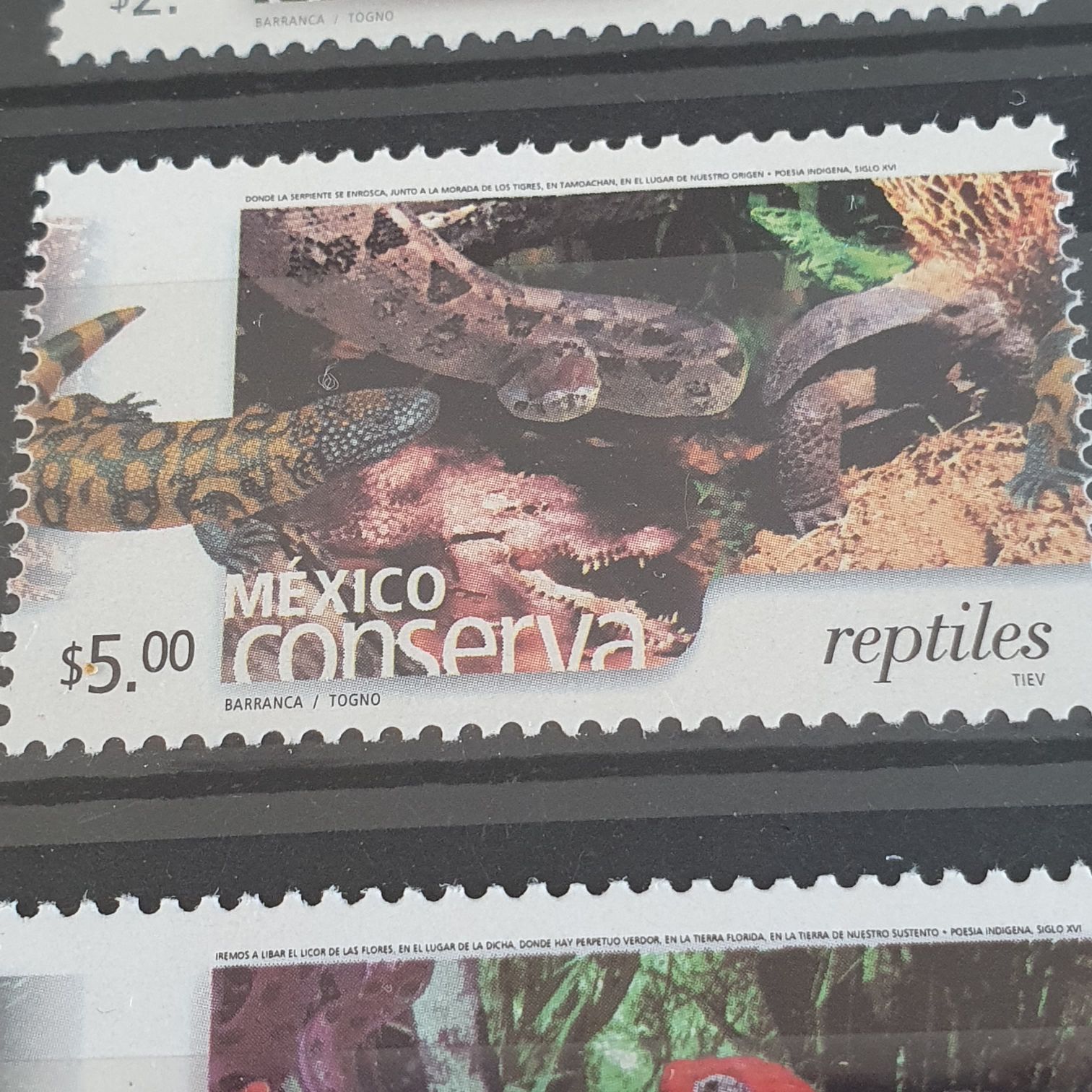 México Conserva Reptiles  stamp collectible - Main Image 2