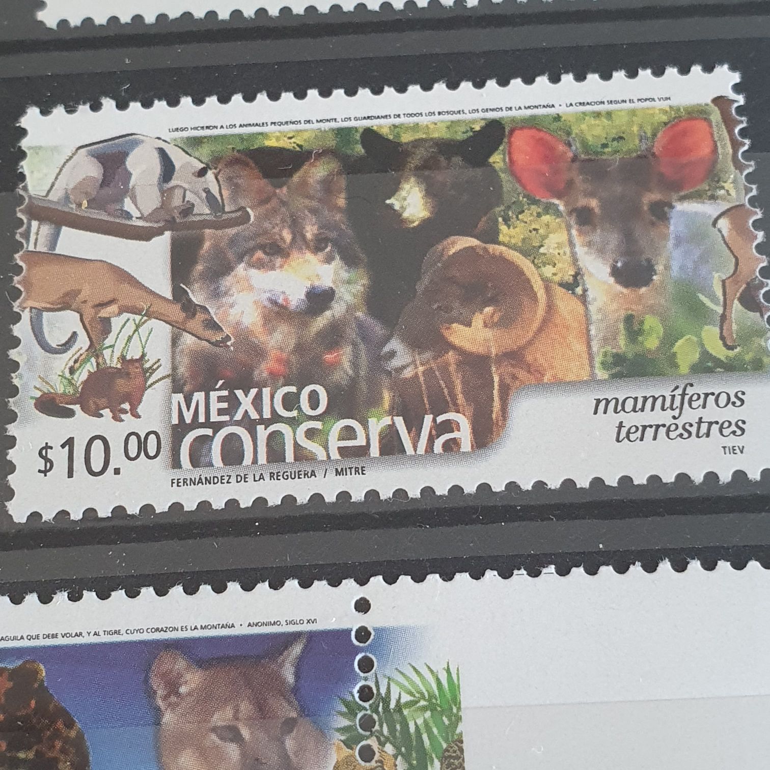 México Conserva Mamíferos Terrestres  stamp collectible - Main Image 2