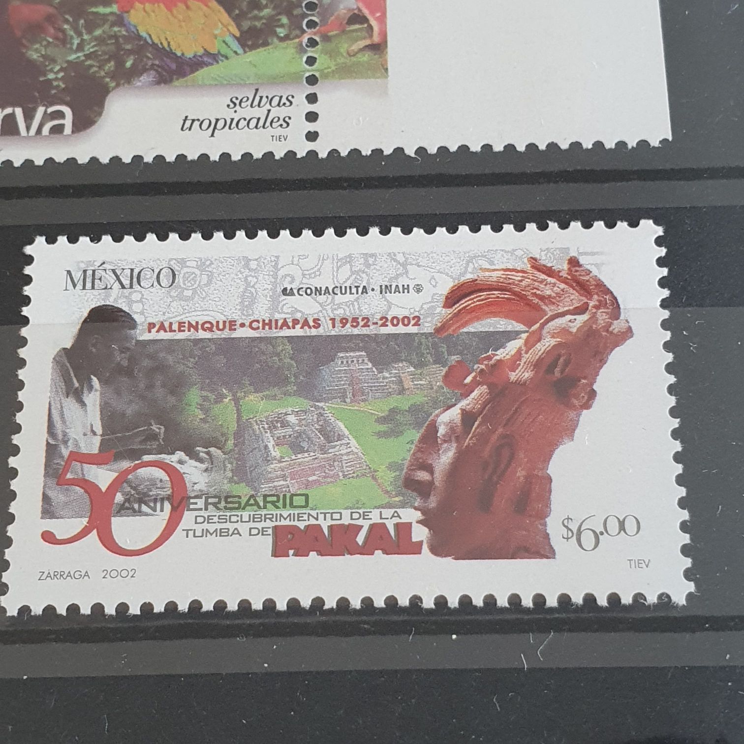 50 Aniversario Del Descubrimiento De La Tumba De Pakal  stamp collectible - Main Image 2