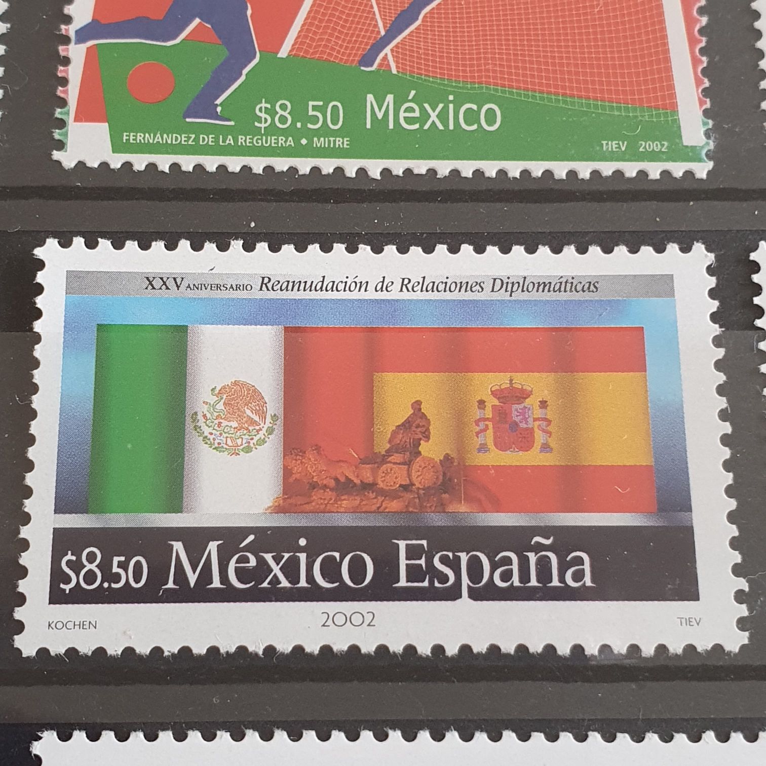 XXV Aniversario Reanudación De Relaciones Diplomáticas México España  stamp collectible - Main Image 2