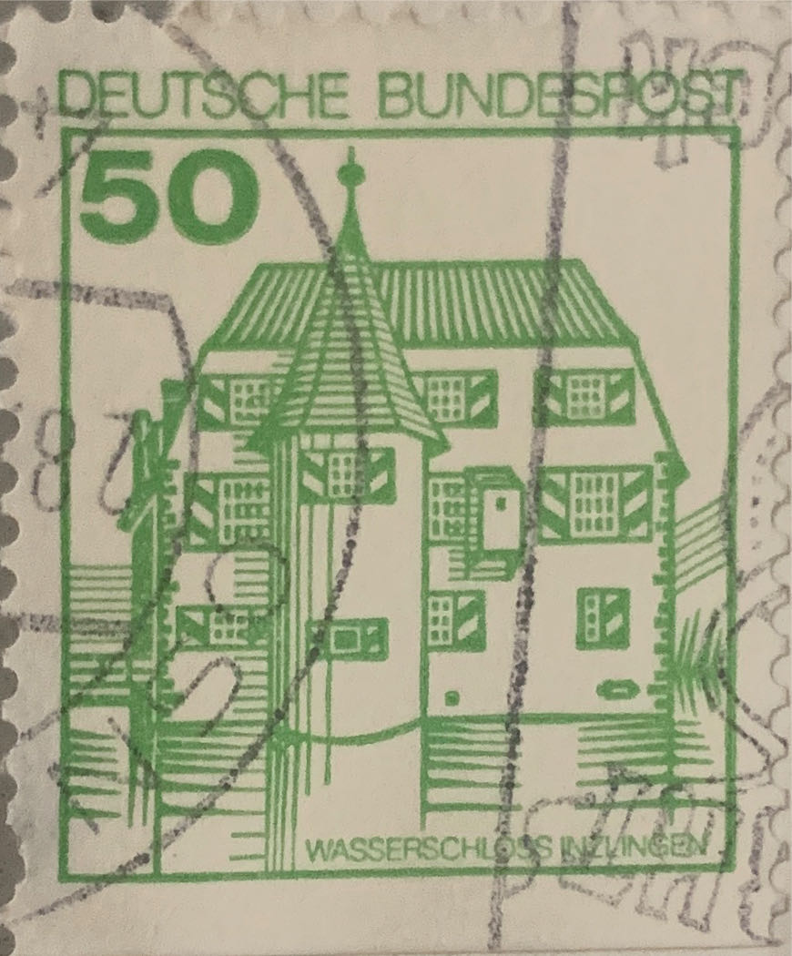 Germany: 1980 50 Wasserschloss Inzlingen  stamp collectible - Main Image 2