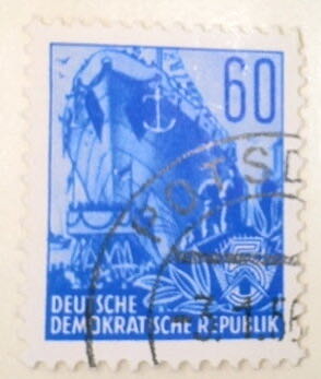 Five Year Plan Dockworkers And Ship 1953  stamp collectible - Main Image 2