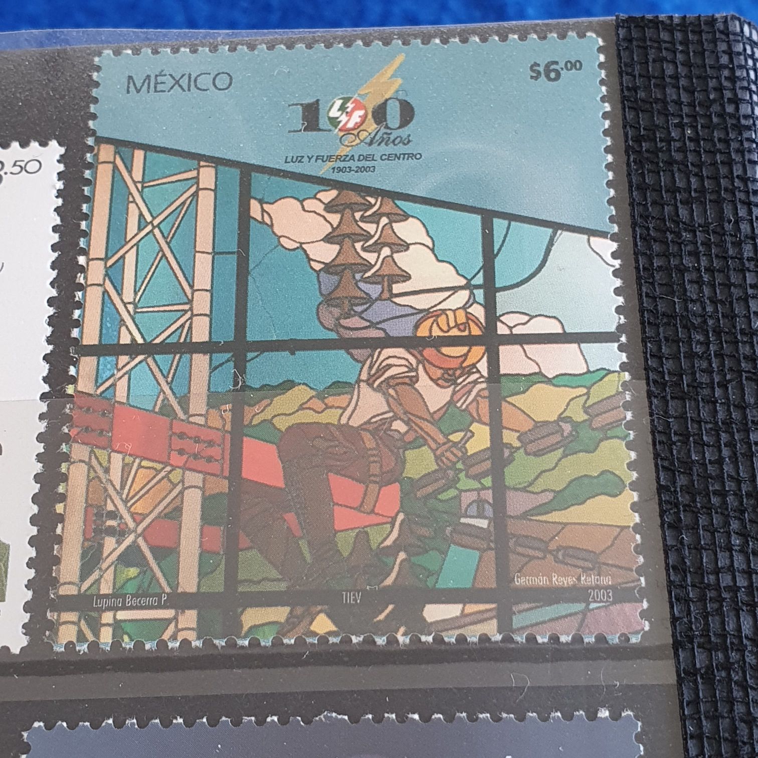 100 Años Luz Y Fuerza Del Centro  stamp collectible - Main Image 2