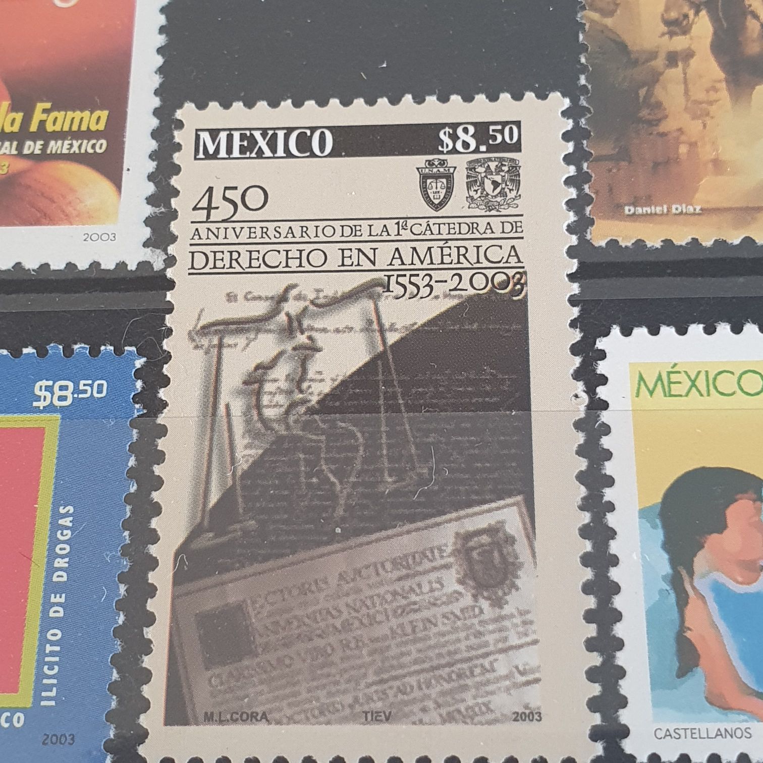 450 Aniversario De La 1 Cátedra De Derecho en America  stamp collectible - Main Image 2
